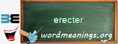 WordMeaning blackboard for erecter